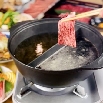 Hida beef and Mikawa eel shabu-suki and Nagoya rice course meal with 3 hours of all-you-can-drink [Mangetsu] 7,000 yen (tax included)