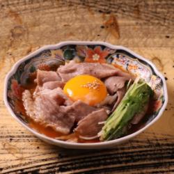 Hida beef and mizuna miso sukiyaki