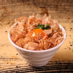 Dried bonito and egg rice