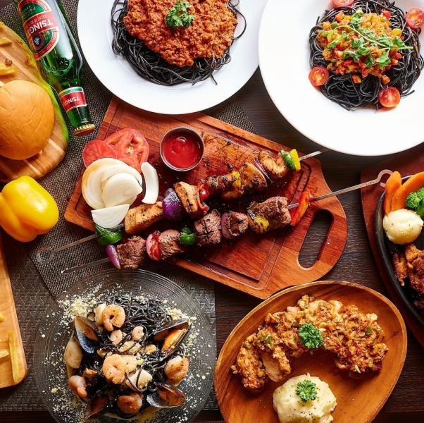 【カスタマンダップの定番】BBQビーフ食べ放題★生ビール含む2.5時間付　税込4000円！