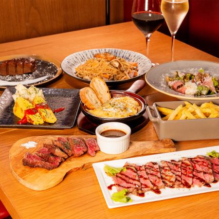 Micasita【肉×春　の味覚2時間飲み放題付きコース】　自慢の肉料理や旬の食材を使った料理全8品