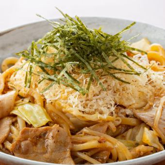Fried udon noodles with special sauce