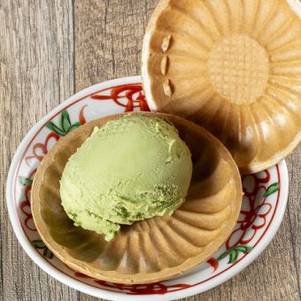 matcha monaka ice cream