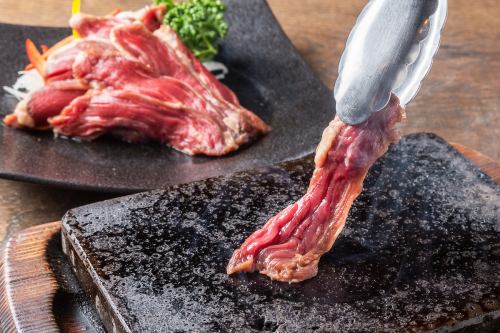 Beef skirt steak lava grill