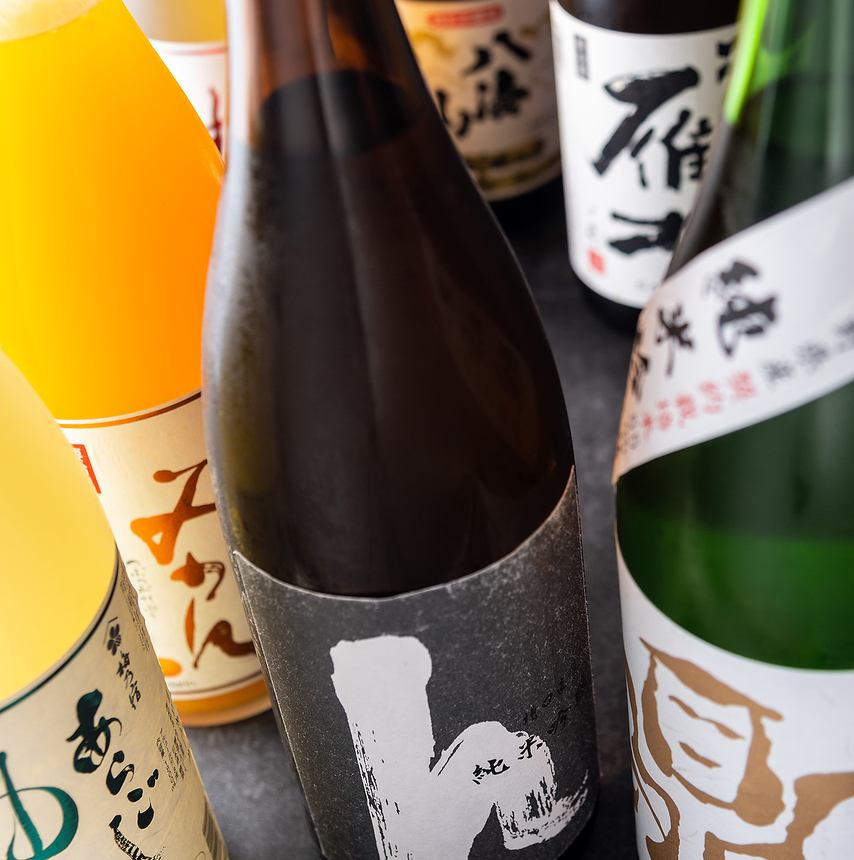 対馬産本マグロに合う上質なお酒を取り揃えております。