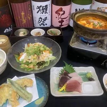 【2Hプレミアム飲み放題】夏の満足コース　8品　6,000円（税込）　12名様まで鍋以外個別盛