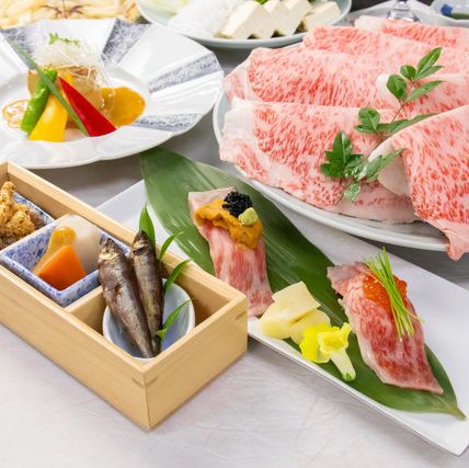 肉割烹コース(神戸牛すき焼き他全6品)