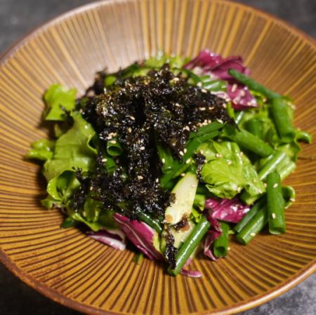 万能ネギと塩昆布のチョレギサラダ