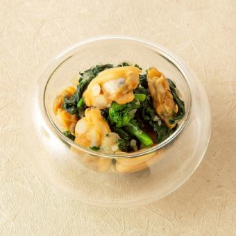 조개와 푸른 유채의 부드럽게