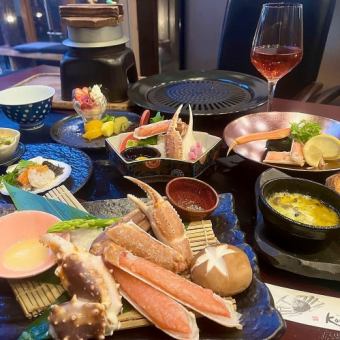 夏の感謝祭【蟹ステーキ会席】ずわい蟹のお造りやずわいとたらばステーキなど人気メニュー勢揃い