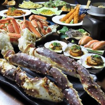 120分飲み放題付【本たらば蟹＋40品目食べ放題コース】会社宴会や飲み会におすすめ