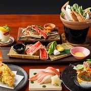飲み放題付6/30まで【蟹翔会席】12,500円 ずわい蟹とたらば蟹を同時に楽しめる◎