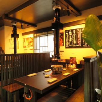 Box seats 4 to 6 people! A delicious space for everyone! There is a 2,500 yen course where you can enjoy grilled meat and hormones [home Sendai hormone]!