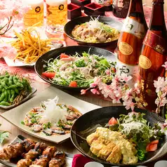 『学生応援コース』表参道No.1コスパの価格！2時間飲み放題付き【10品4500円→3400円】