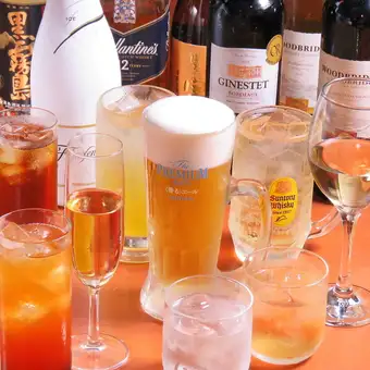 めがみやのお得な２H飲み放題付き二次会コース3800円　→　3300円
