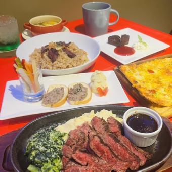 ALOHA steak, garlic rice and other 8-course meals ◆ 4,500 yen