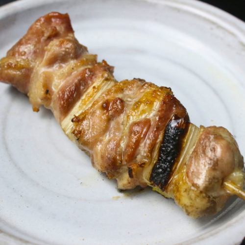 Yakitori with tightly packed meat