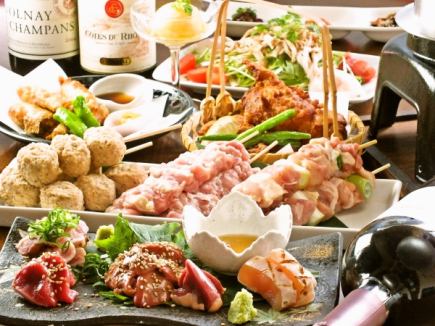 【享用鸡肉料理!】2小时无限畅饮【土鸡】套餐6,000日元