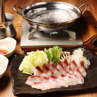 ぶりしゃぶ鍋コース5500円（料理のみ）