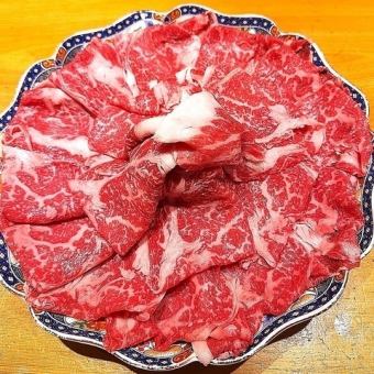 【180分飲み放題付】信州牛サーロイン選べる鍋コース（すき焼きorしゃぶしゃぶ）6品　7000円