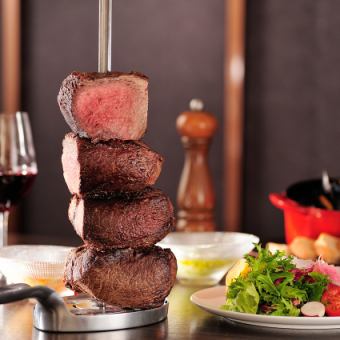 【土日祝ランチ】シュラスコ食べ放題＆サラダバー付 6000円⇒5400円（税込） 
