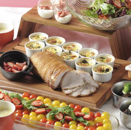  【3/1～5/6】【土日祝】ストロベリーディナーブッフェ大人7000円⇒6300円（税込） 