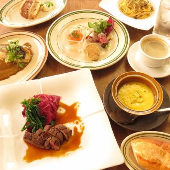 【特別午餐菜單】《新鮮春捲、煮鱸魚、菲力牛排》2980日圓