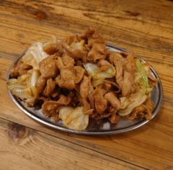 もつキャベ味噌炒め