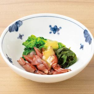 ホタルイカと菜の花の酢味噌和え