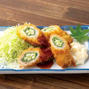 オクラ肉巻きフライ