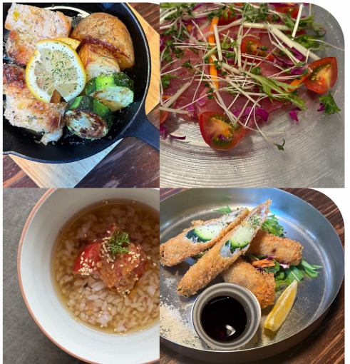 Enjoy local vegetables Summer course with 2 hours of all-you-can-drink