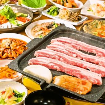 [Samgyeopsal course] 11 dishes in total ⇒ 4000 yen