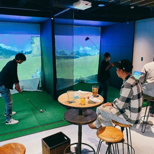 [Lowest price in Ikebukuro area] Simulation golf 1 booth 4,400 yen/1H