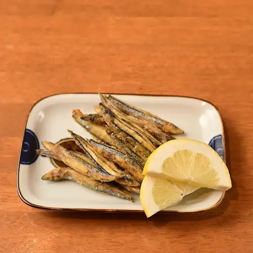 きびなご唐揚げ -あおさ塩-