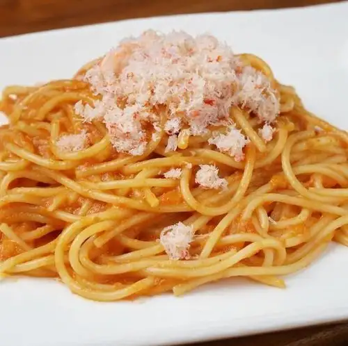カニのトマトクリームパスタ