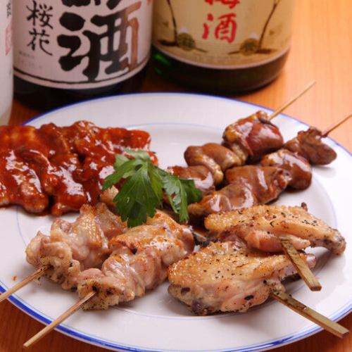 Juicy and delicious yakitori made from freshly slaughtered chicken at reasonable prices