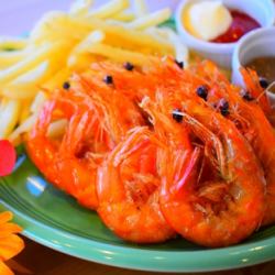 double garlic shrimp basket