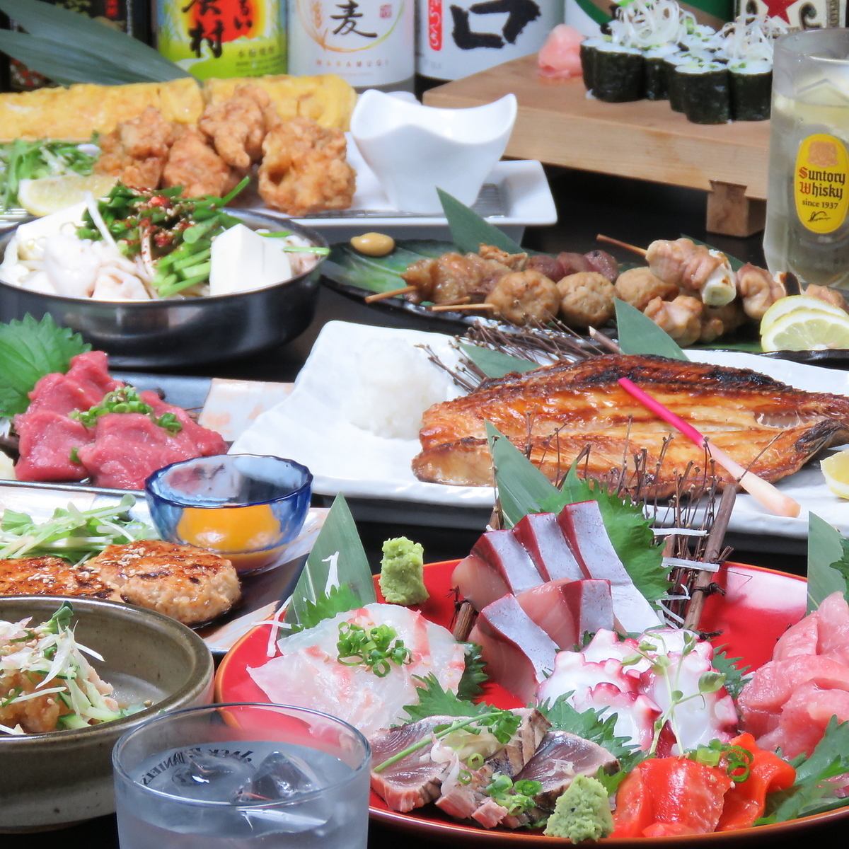 2時間飲み放題付き！もつ鍋や焼き鳥など食事7品5,500円（税込）