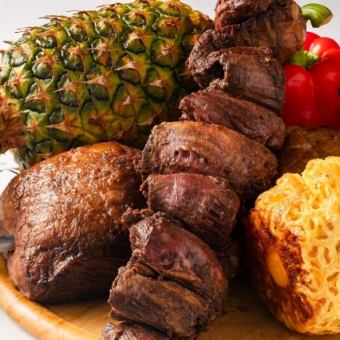 [30th Anniversary x Weekday Dinner] All-you-can-eat churrasco and more! Includes a toast drink of your choice! 5650 yen → 4000 yen