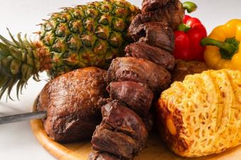 【開業30週年×平日自助晚餐】巴西烤肉、食物、甜點吃到飽4,500日圓！