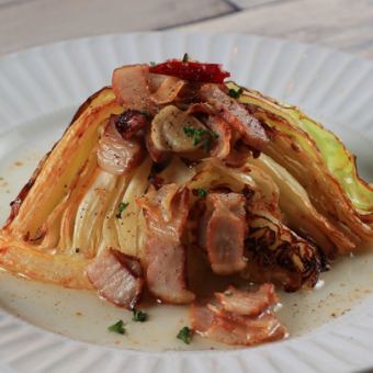 自制烤培根和卷心菜～佩佩罗西诺风格～