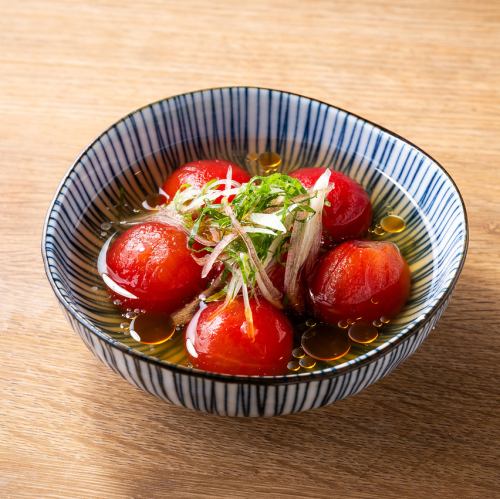 Cool tomatoes marinated in Kyoto-style broth
