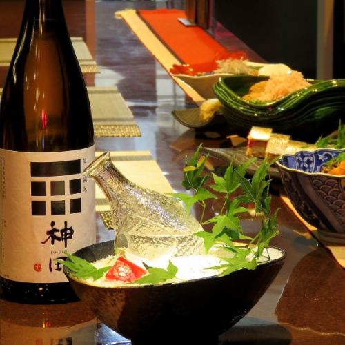 There is also sake matching the dish