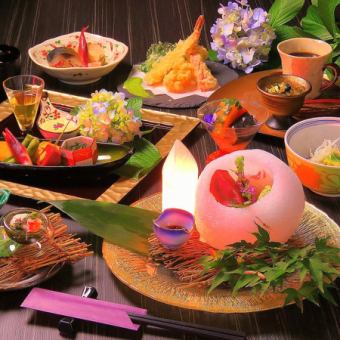 [午餐]汤～Haruka～怀石料理共10道菜品⇒3300日元/4000日元（含税）*需要前一天预约