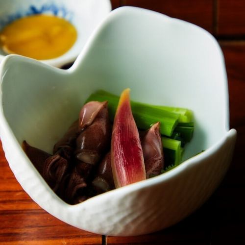 ホタルイカ辛子酢味噌そえ