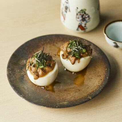 焼き雲丹半熟卵