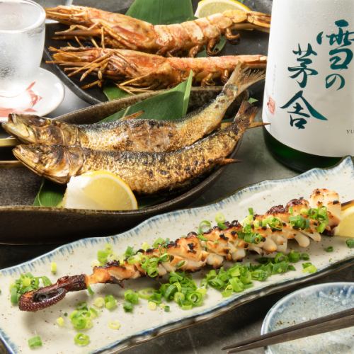 魚介はもちろんお肉や野菜焼きもございます♪