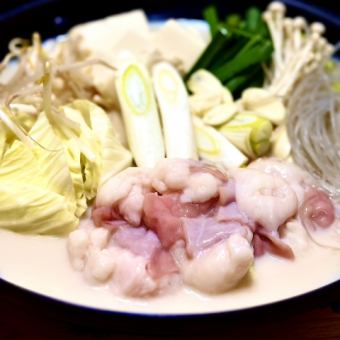 ≪全7品≫牛ホルモン鍋コース（赤・白）6000円(税込) 飲み放題付き♪