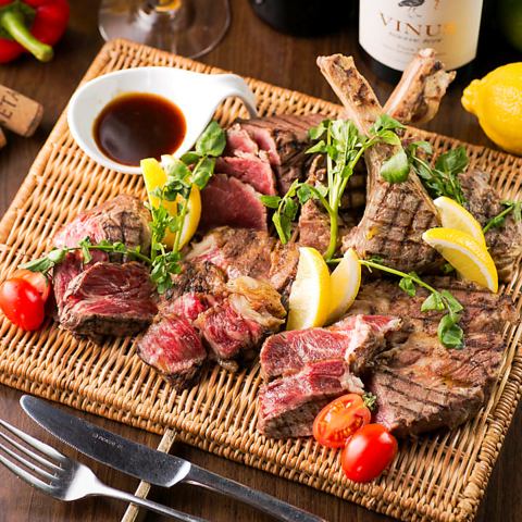 "All-you-can-eat churrasco & roast beef" 9 dishes, 3 hours all-you-can-drink 3,300 yen