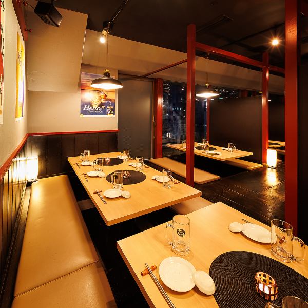 We have a private room with horigotatsu (sunken kotatsu table) where you can sit comfortably for 6 people! Please use it for a drinking party after work or a dinner party. Courses with all-you-can-drink for 3 hours start at 3,000 yen.We have a lot of great coupons such as accounting discounts!